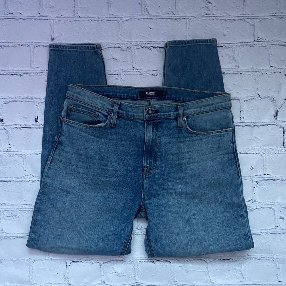 Hudson Nico Mid-Rise Distressed Super Skinny Ankle - Picture 2 of 9